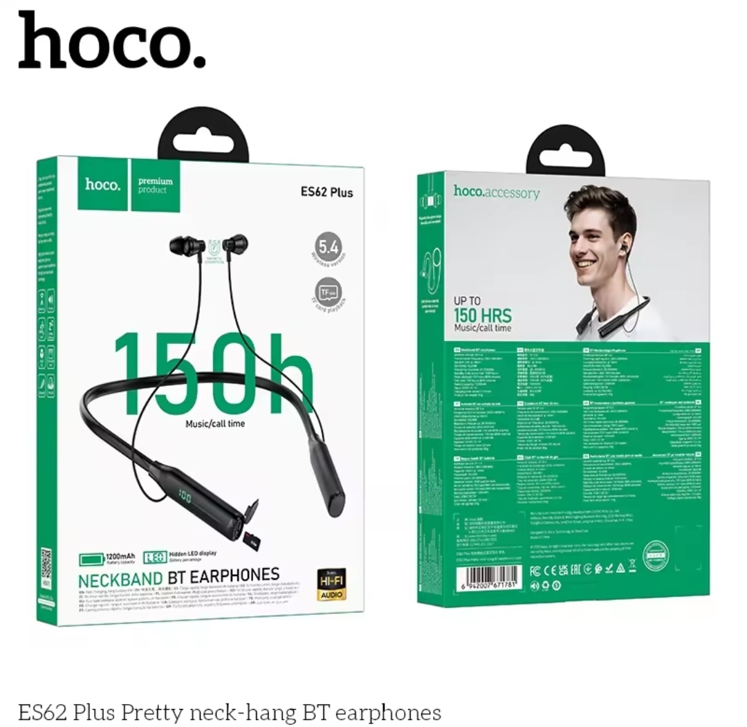 HOCO ES62 Plus Neckband Bluetooth Earphones