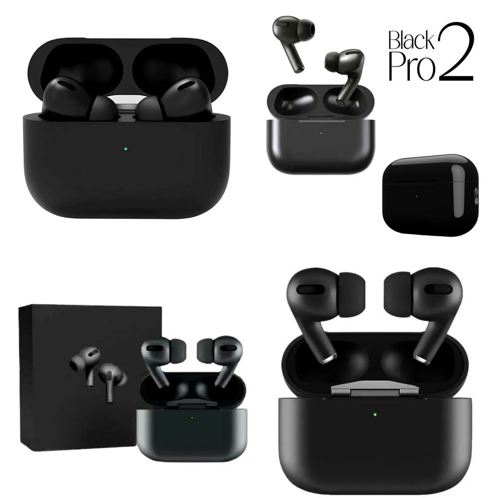 Airpods Pro 2nd Generation Special Black Edition MADE IN DUBAI Bluetooth Earbuds
