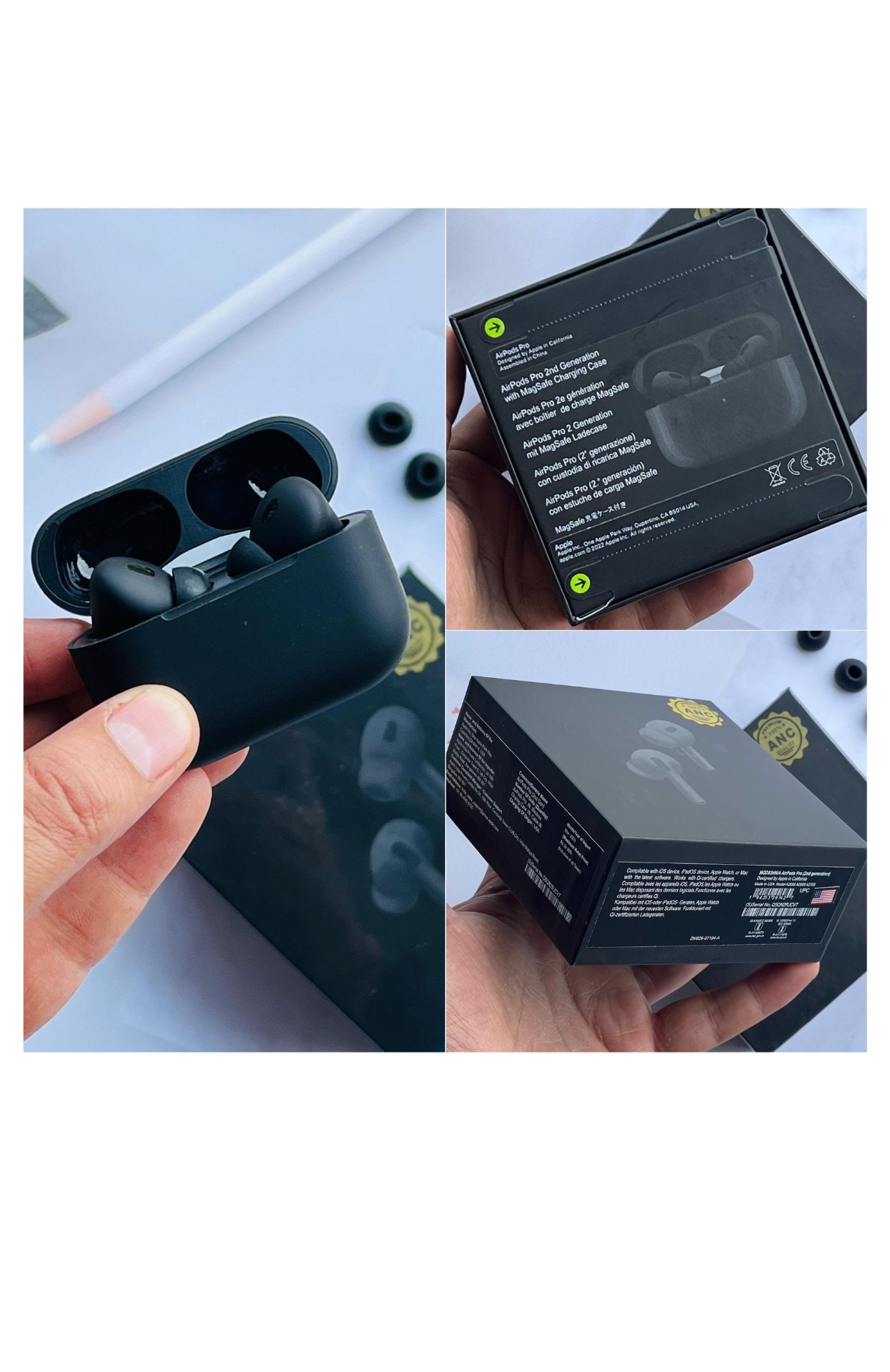 Airpods Pro 2nd Generation Special Black Edition MADE IN DUBAI Bluetooth Earbuds
